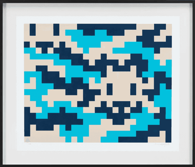 Invader, ‘Camo L-3C-M3’, 2024, Print, Screenprint in Somerset Satin Cotton, null, Numbered, Framed