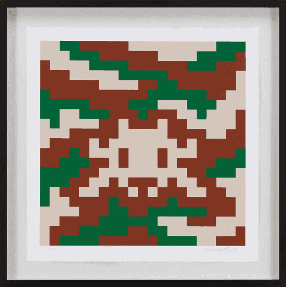Invader, ‘Camo S-3C-M1’, 2024, Print, Screenprint in Somerset Satin Cotton, null, Numbered, Framed