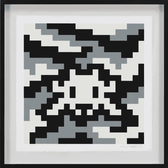 Invader, ‘Camo S-3C-M2’, 2024, Print, Screenprint in Somerset Satin Cotton, null, Numbered, Framed