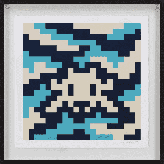 Invader, ‘Camo S-3C-M3’, 2024, Print, Screenprint in Somerset Satin Cotton, null, Numbered, Framed