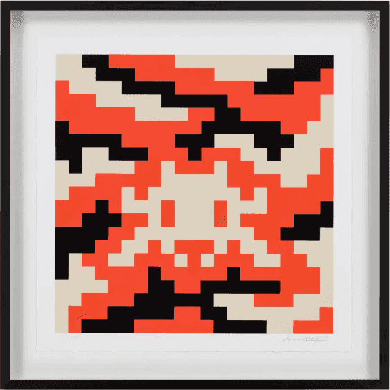 Invader, ‘Camo S-3C-M4’, 2024, Print, Screenprint in Somerset Satin Cotton, null, Numbered, Framed