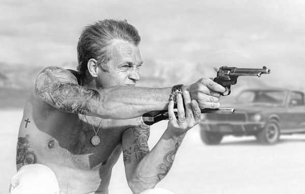 JJ Adams, ‘Bullitt From A Gun (B/W)’, 2022, Print, Giclee On Paper, Wishbone, Numbered