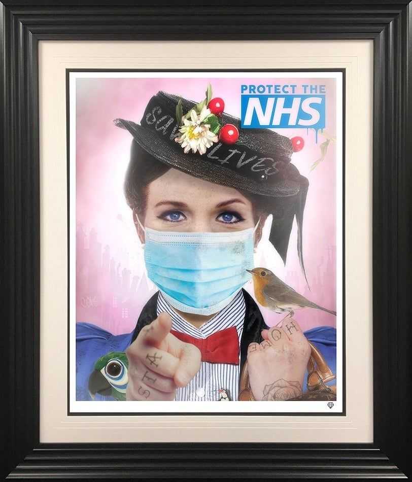 JJ Adams, ‘Mary Poppins Stay Home Saves Lives (Black Frame)’, 2020, Print, Pigment print, Self-released, Numbered, Framed