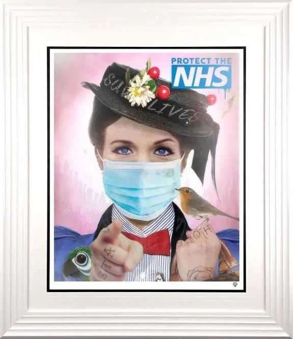 JJ Adams, ‘Mary Poppins Stay Home Saves Lives (White Frame)’, 2020, Print, Pigment print, Self-released, Numbered, Framed