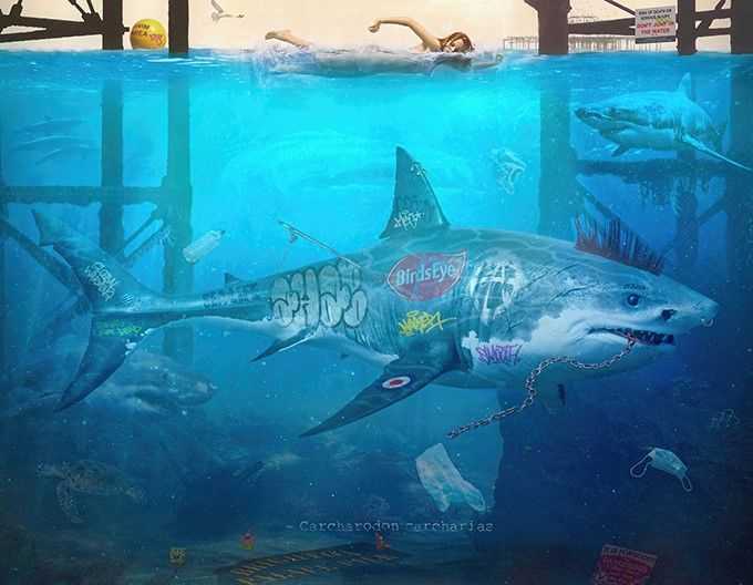 JJ Adams, ‘Under The Pier’, 2022, Print, Giclee On Paper, Wishbone, Numbered