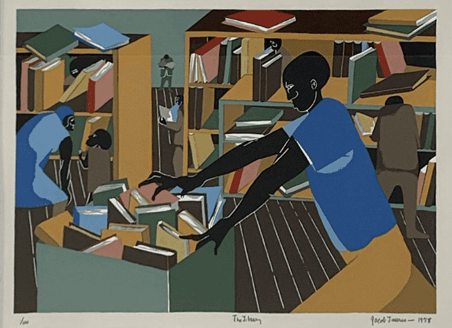 Jacob Lawrence, ‘The Library’, 1978, Print, Screenprint, null,