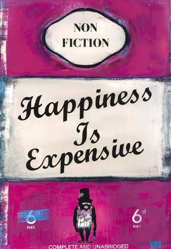 James McQueen, ‘Happiness Is Expensive’, 2022, Print, Mixed media print in colours with hand-embellishments, Castle Fine Art , Numbered