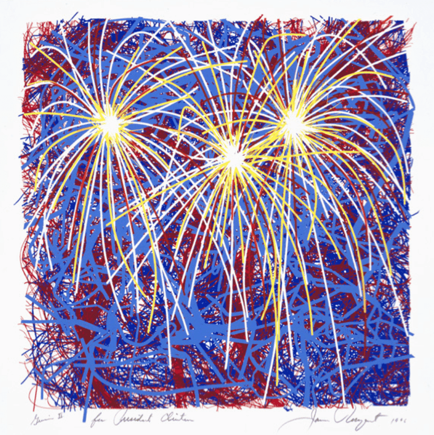 James Rosenquist, ‘Fireworks for President Clinton’, 1996, Print, 5-color screenprint, null, Numbered, Dated