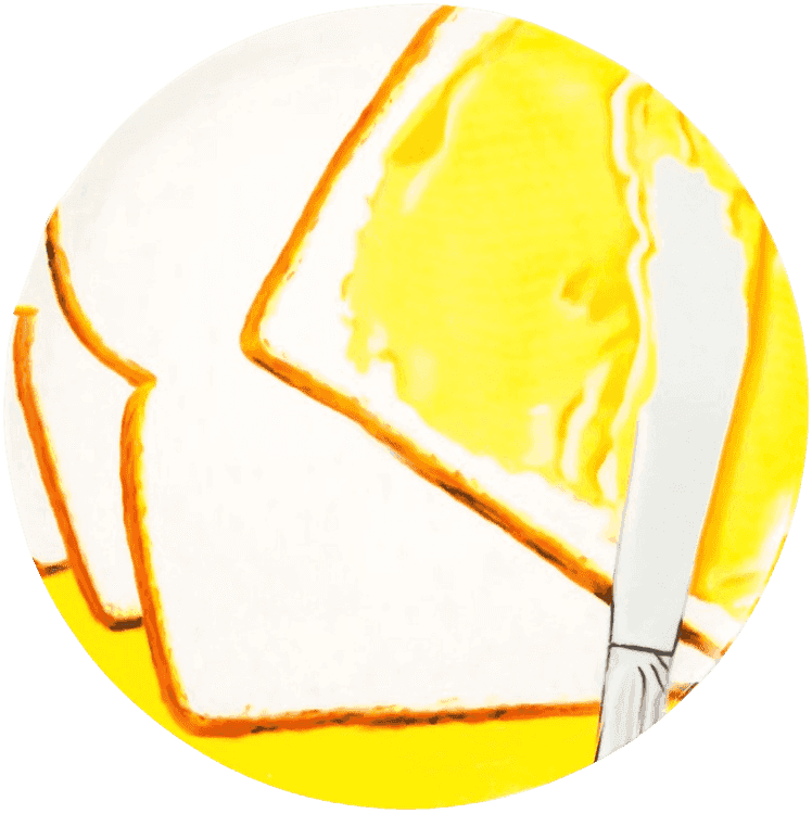 James Rosenquist, ‘White Bread Ceramic Plate’, 1964, Sculpture, Fine bone china ceramic plate featuring the artist's famous work, null, 