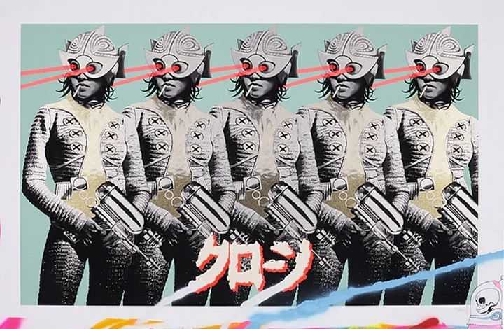 Jamie Hewlett, ‘Clones 3’, 2024, Print, Archival Inkjet with Flourescent, Iridescent and Metallic Silkscreen Overlays and Spot Varnish on Hahnemühle Photo Rag 308gsm Paper, Self Released, Numbered, Handfinished