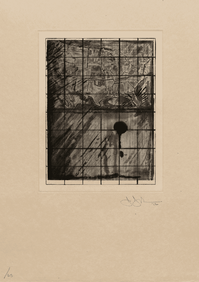 Jasper Johns, ‘Map’, 2012, Print, Intaglio (etching, aquatint, drypoint), null, Numbered, Dated