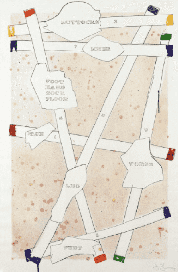 Jasper Johns, ‘Sketch from Untitled I’, 1974, Print, Lithograph, null, Numbered, Dated