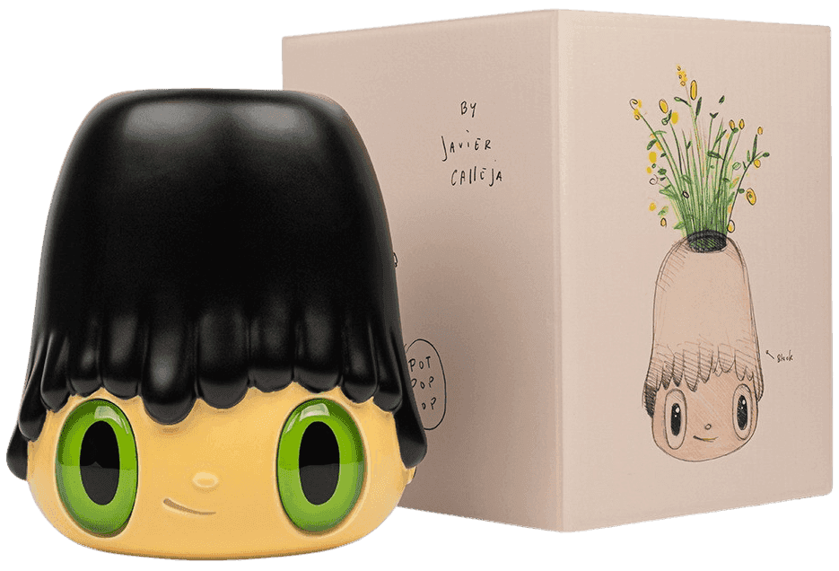 Javier Calleja, ‘Pot Pop Top' Flower Vase’, 2020, Sculpture, Ceramic vase, crystal green eyes, Case Studyo, Numbered