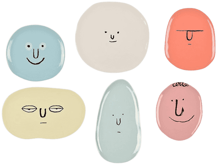 Jean Jullien, ‘Face Plates’, 2016, Collectible, Porcelain plates / Hand casted, Case Studyo, 