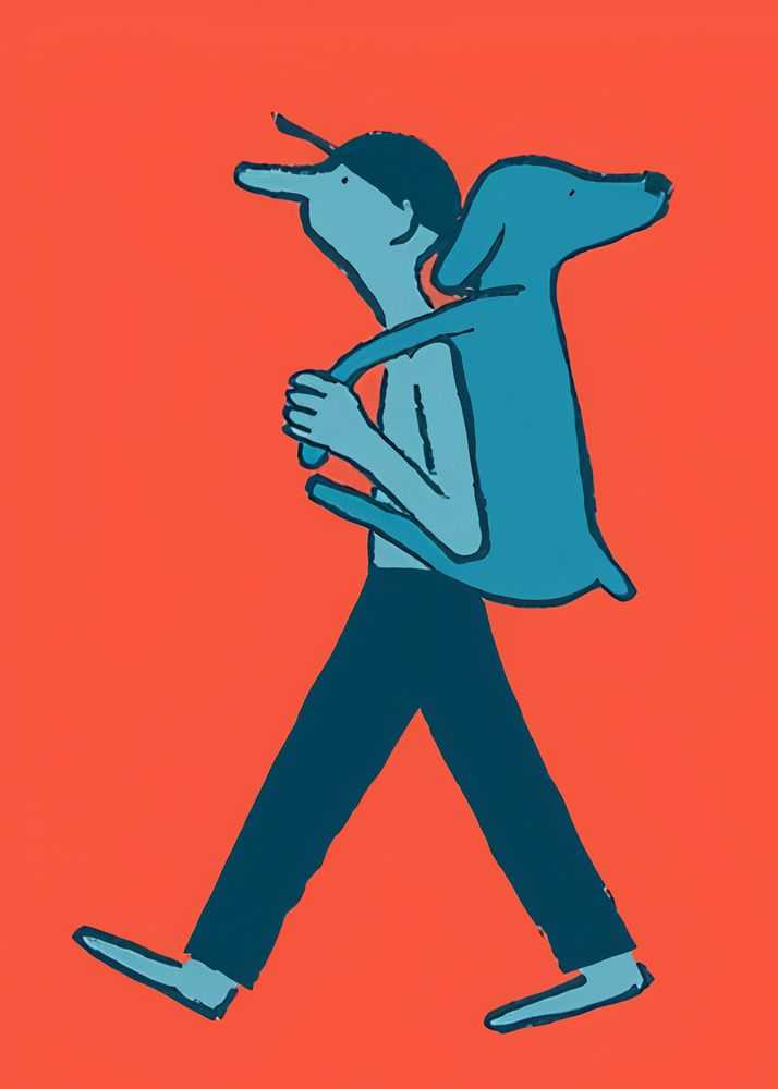 Jean Jullien, ‘Le Porteur’, 03-03-2018, Print, 4 colour seriagraph on fedrigoni fabriano tradizione 100% coton 300gr, Galerie Slika, Numbered