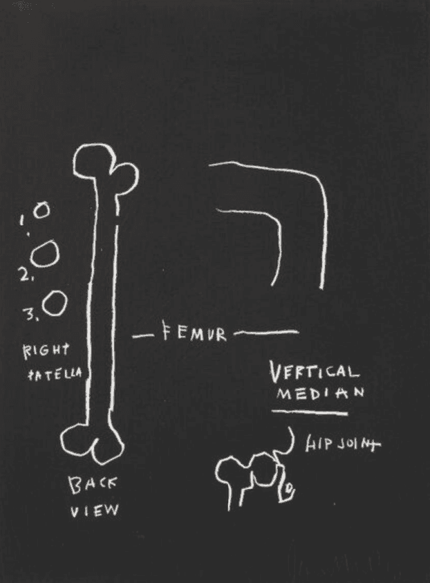 Jean-Michel Basquiat, ‘Femur from the Anatomy Series’, 1982, Print, Screenprint on 88 Arches Paper, null, Numbered