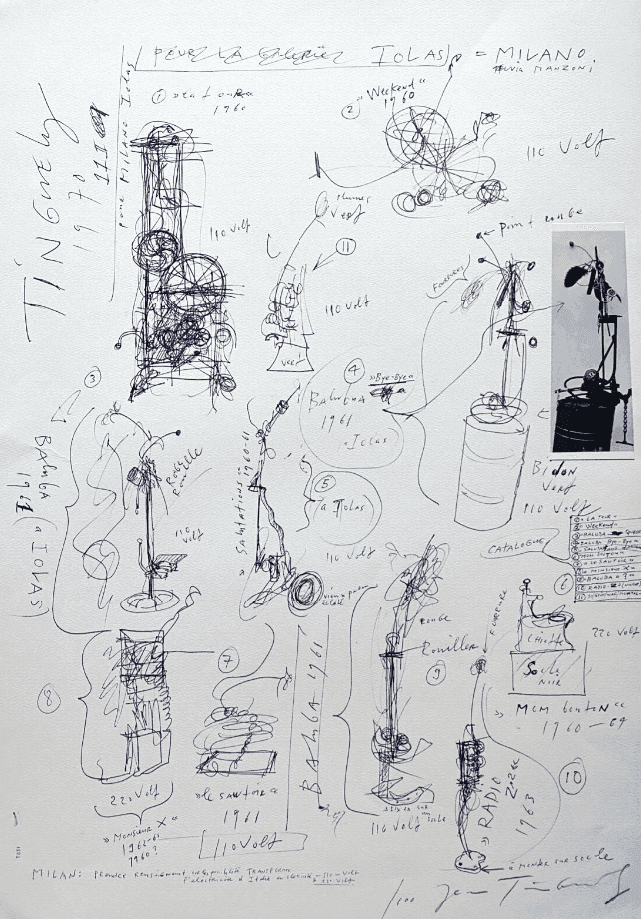 Jean Tinguely, ‘Expo 70 - Galerie Iolas Milano’, 1970, Print, Original lithograph and collage on paper, Galerie Iolas, 