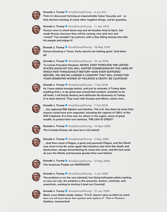 Jenny Holzer, ‘Putin & I Discussed’, 2021, Print, Paper, Cahiers d'Art x Fondation Beyeler, 