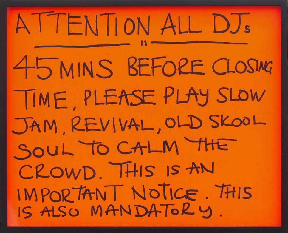 Jeremy Deller, ‘Attention All DJs’, 10-11-2012, Print, Silkscreen print on archival paper, Gavin Brown's Enterprise, 