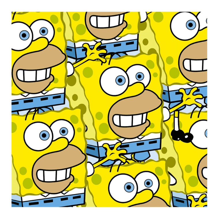 Jerkface, ‘Spongebob Squarepants (Homerbob)’, 2015, Print, Screen print, Somerset Velvet fine art paper, null, Numbered