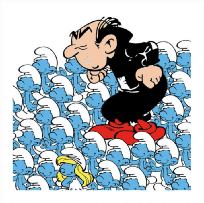 Jerkface, ‘The Smurfs’, 2014, Print, Screen print, Somerset Velvet fine art paper, null, Numbered
