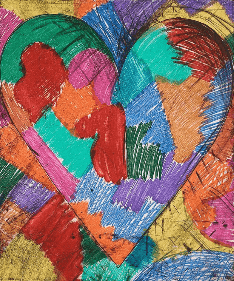 Jim Dine, ‘A Heart Called Paris Spring’, 1982, Print, Etching with drypoint in colors on Rives BFK paper, null, Numbered, Dated