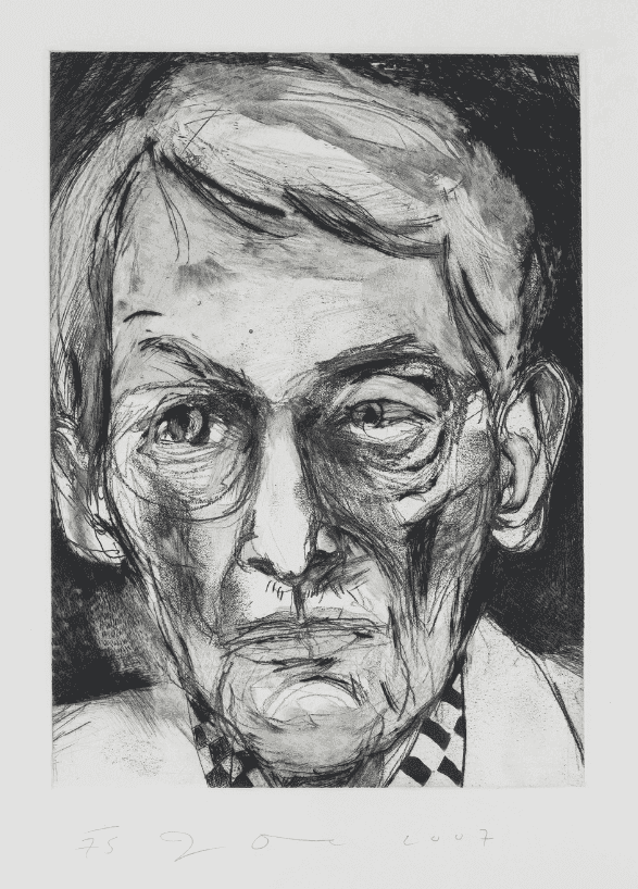 Jim Dine, ‘Aldo Crommelynck Now’, 2007, Print, Soft-ground etching, drypoint and power-tool abrasion drypoint, Enitharmon Editions, Numbered, Dated
