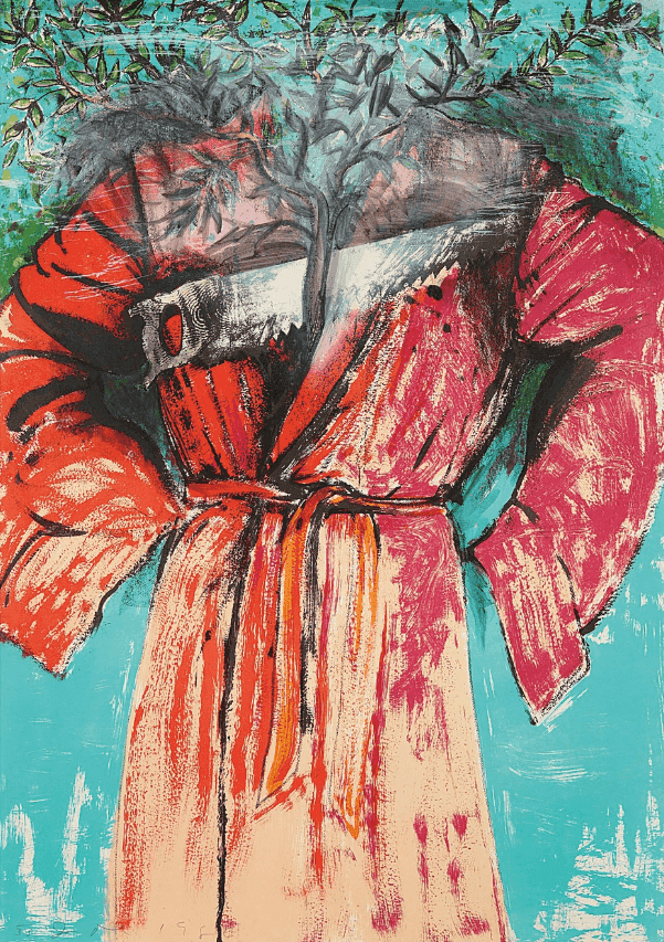 Jim Dine, ‘Atheism’, 1986, Print, Lithograph in colors with hand-coloring, on Arches Cover paper, the full sheet, null, Numbered, Dated