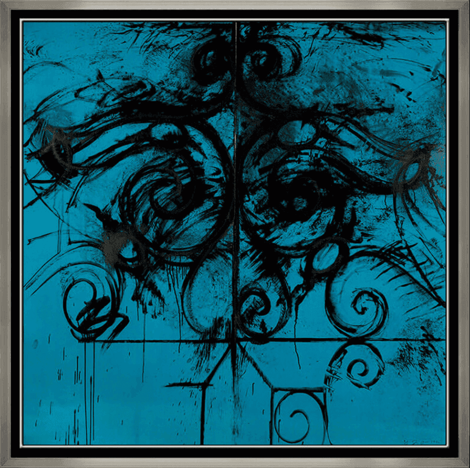 Jim Dine, ‘Blue Commelynck Gate’, 1982, Print, Color Lithograph, null, Numbered, Framed