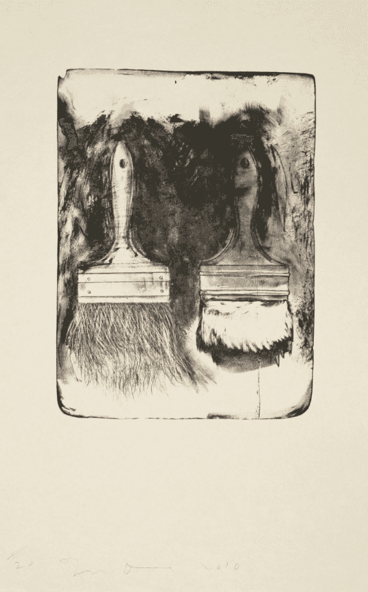 Jim Dine, ‘Brushes Drawn on Stone #5’, 2010, Print, Single-color lithograph, Tamarind Institute, Numbered
