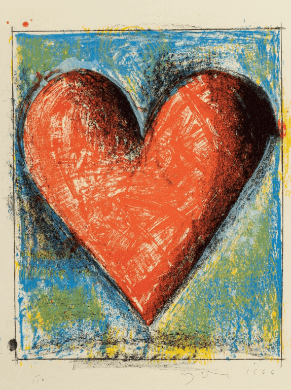 Jim Dine, ‘Carnegie Hall Heart’, 1986, Print, Lithograph in colors on Arches, Pace Edition, Inc., Numbered, Dated