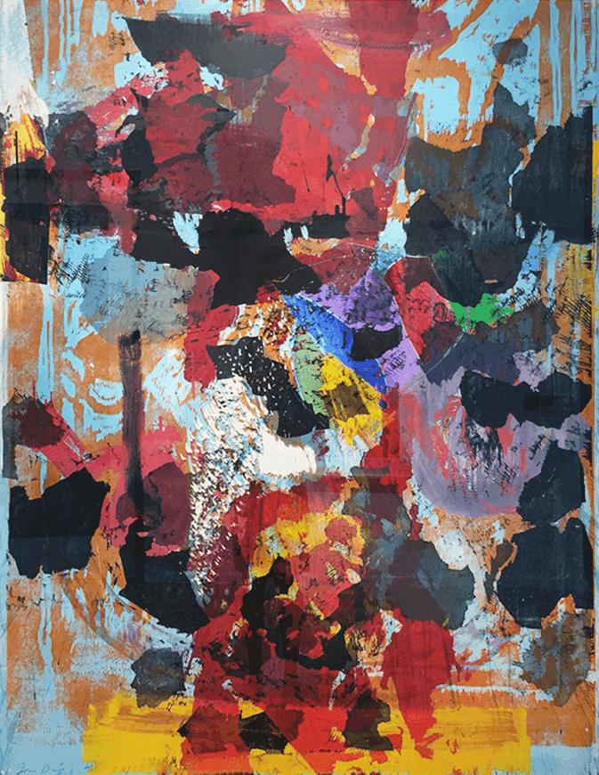 Jim Dine, ‘Creeley and Rebecca’, 2015, Print, Woodcut and power-tool abrasion with hand coloring and two collaged elements on Hahnemuhle 350 gsm Off White paper, null, Numbered