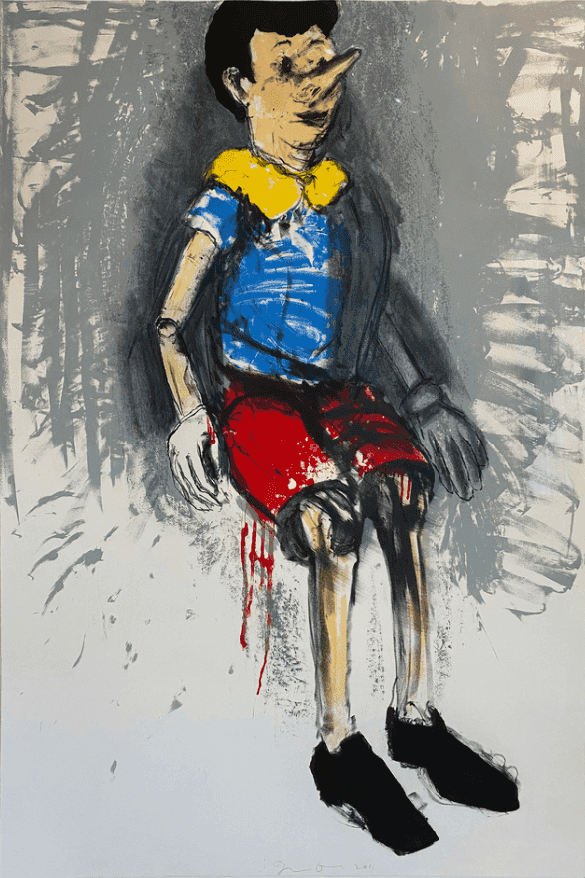 Jim Dine, ‘Fragile Boy’, 2011, Print, Eight-color lithograph with etching and hand-coloring, null, Numbered, Dated