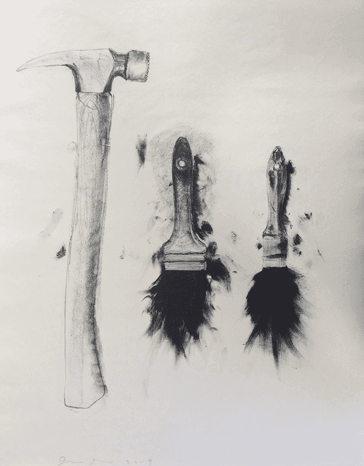 Jim Dine, ‘Hammer and Brushes’, 2010, Print, Lithograph, null, Numbered, Dated