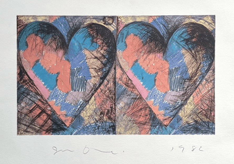 Jim Dine, ‘Louisiana Hearts’, 1982, Print, Original color lithograph on wove paper, Louisiana Museum, Numbered, Dated