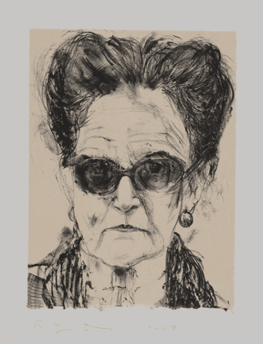 Jim Dine, ‘Madame and Her Sunglasses’, 2009, Print, One-Color Lithograph with chine colle, Tamarind Institute, Numbered, Dated