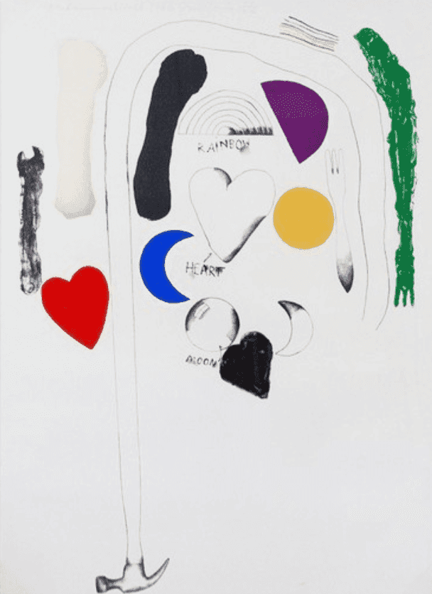 Jim Dine, ‘Midsummer Wall’, 1966, Print, Lithograph on Rives BFK paper, null, Dated