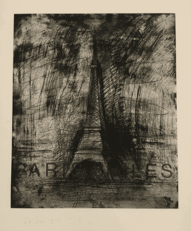Jim Dine, ‘Paris Smiles in Darkness’, 1976, Print, Etching, null, Numbered