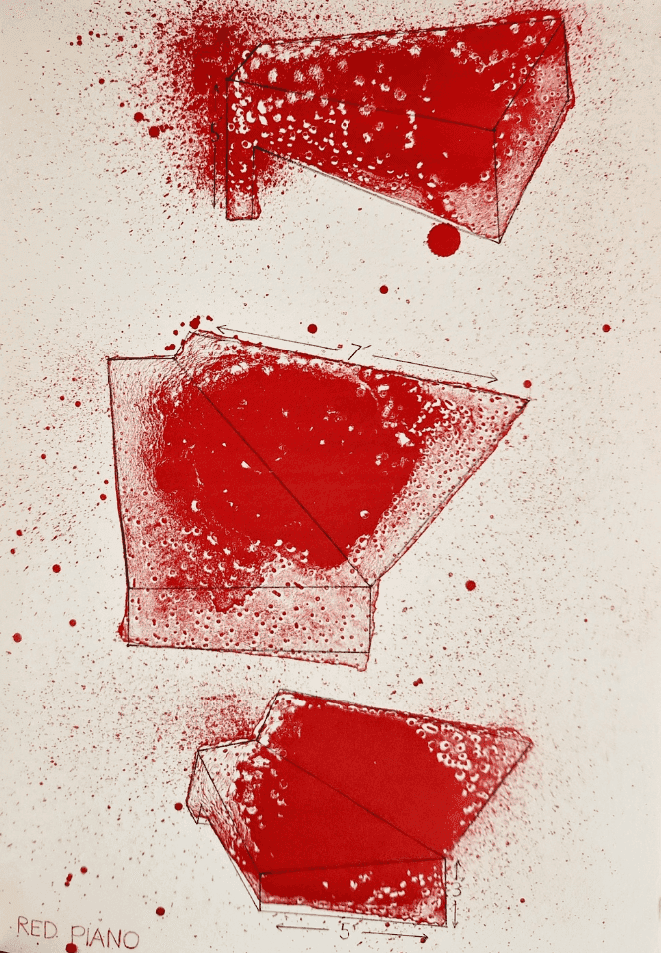 Jim Dine, ‘Red Piano’, 1968, Print, Original lithograph on Arches paper, Petersburg Press, Numbered