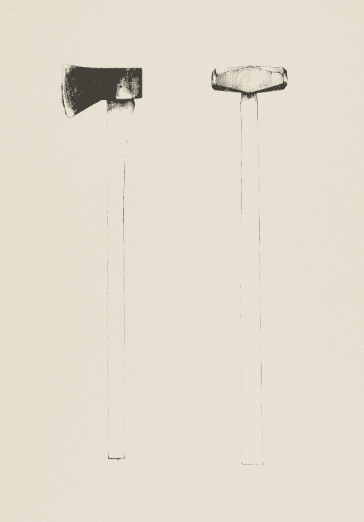 Jim Dine, ‘Sledgehammer and Axe’, 1971, Print, Offset lithograph, on Hodgkinson Mould Made paper, Petersburg Press, Numbered, Dated