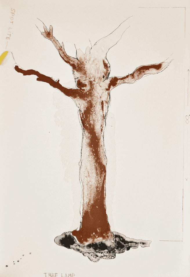 Jim Dine, ‘Tree Lamp’, 1968, Print, Original lithograph on Arches paper, Petersburg Press, 