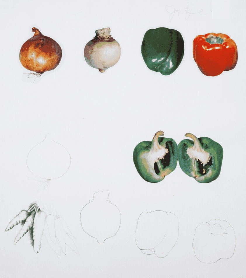 Jim Dine, ‘Vegetables II’, 1969, Print, Lithograph printed in colours with collage, Petersburg Press, Numbered