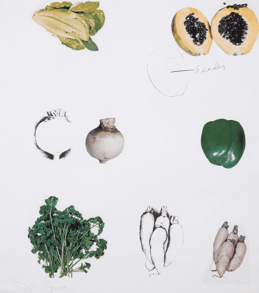Jim Dine, ‘Vegetables VIII’, 1969, Print, Lithograph printed in colours with collage, Petersburg Press, Numbered