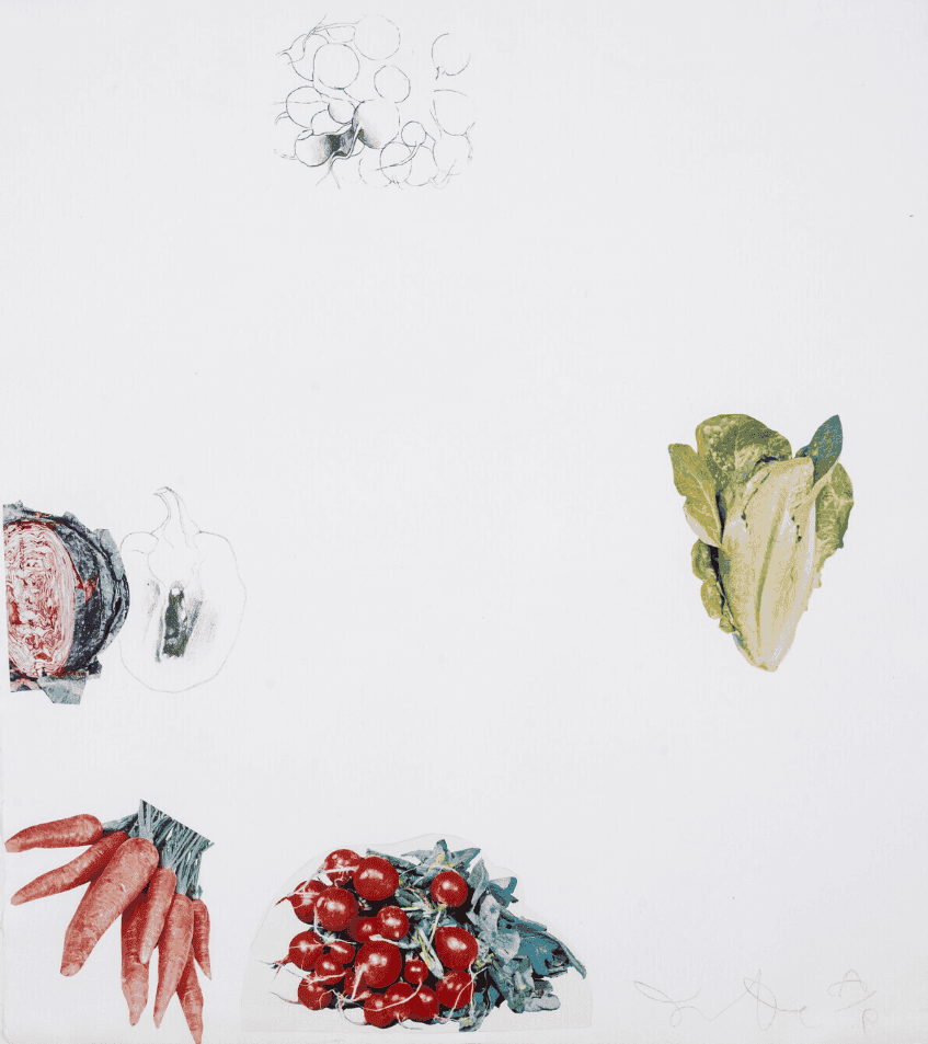 Jim Dine, ‘Vegetables VI’, 1969, Print, Lithograph printed in colours with collage, Petersburg Press, Numbered