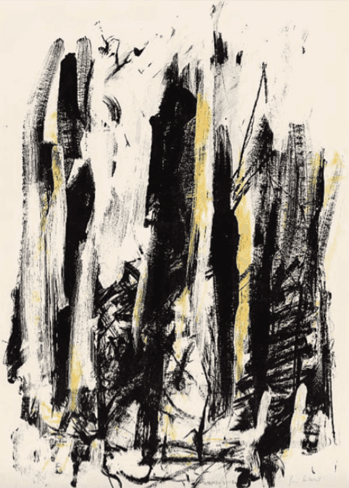 Joan Mitchell, ‘Arbres (Black and Yellow)’, 1992, Print, Lithograph in colors, null, Numbered