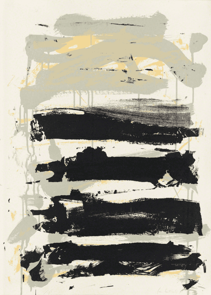 Joan Mitchell, ‘Champs - Black, Grey and Yellow’, 1991, Print, Lithograph, Editions Jean Fournier & Editions de la Difference, Numbered