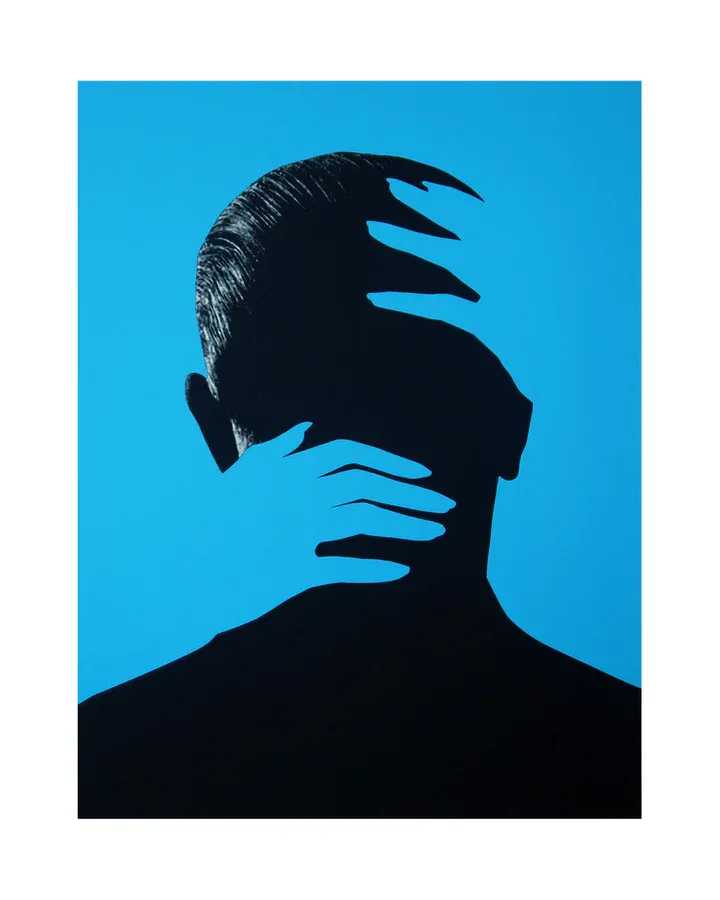 Joe Webb, ‘Embrace (Blue)’, 11-03-2015, Print, 3 Colour Screenprint on Somerset Satin 300gsm Paper, Saatchi Gallery, Numbered
