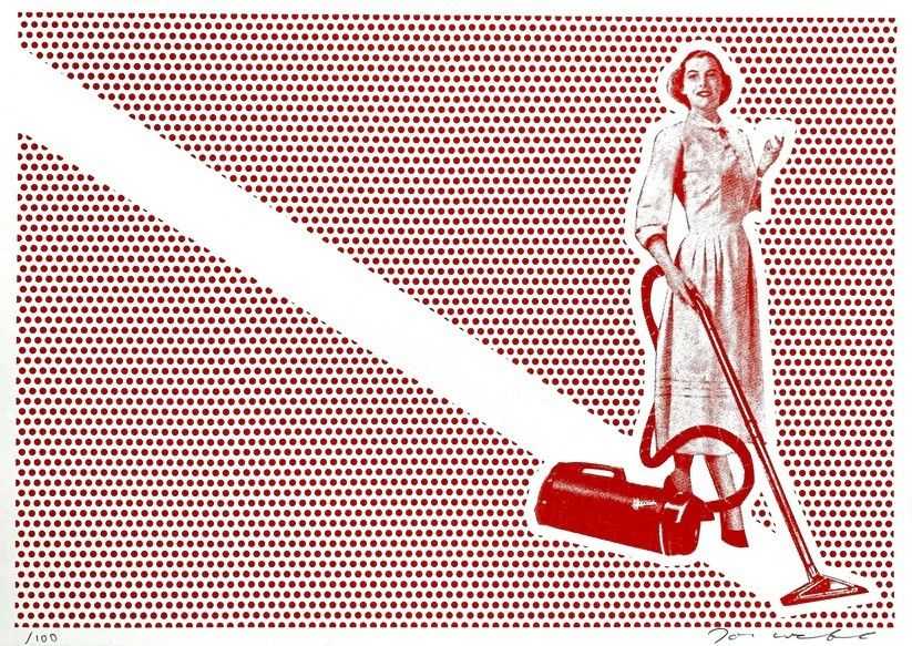 Joe Webb, ‘Lichtenstein's Cleaner - Red’, 2020, Print, 1 Colour Screenprint on Paper, null, Numbered