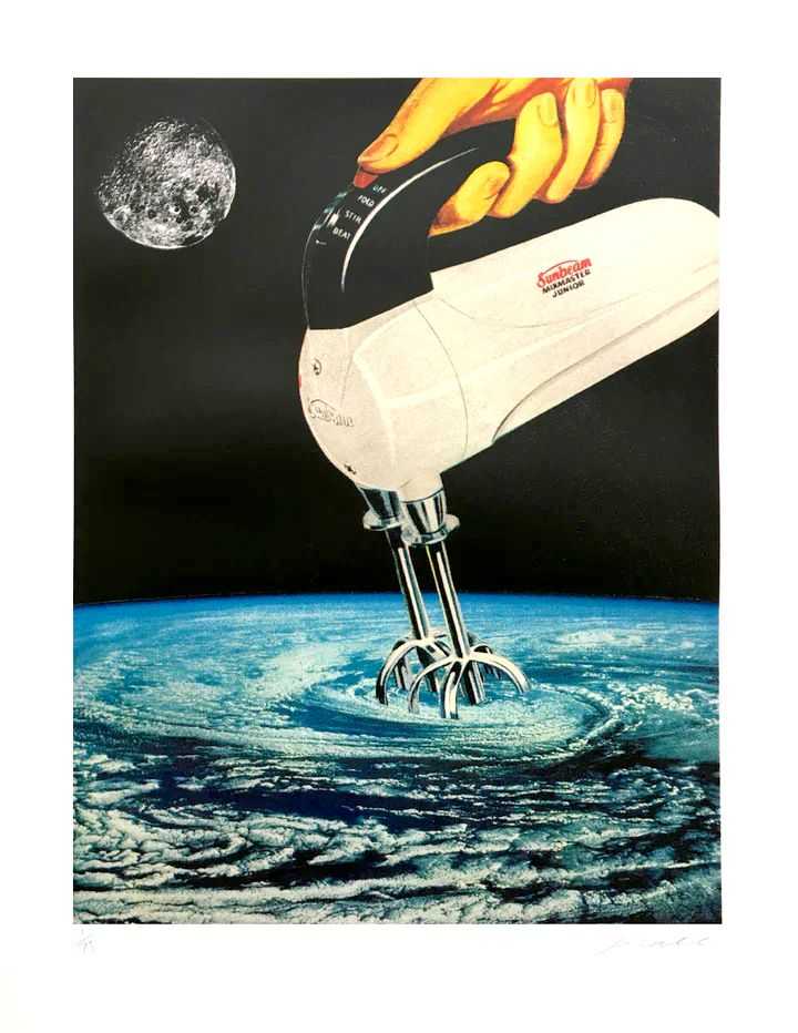 Joe Webb, ‘Stirring Up A Storm’, 20-01-2018, Print, Silkscreen print on Naturalis Matt 330gsm paper, Self-released, Numbered
