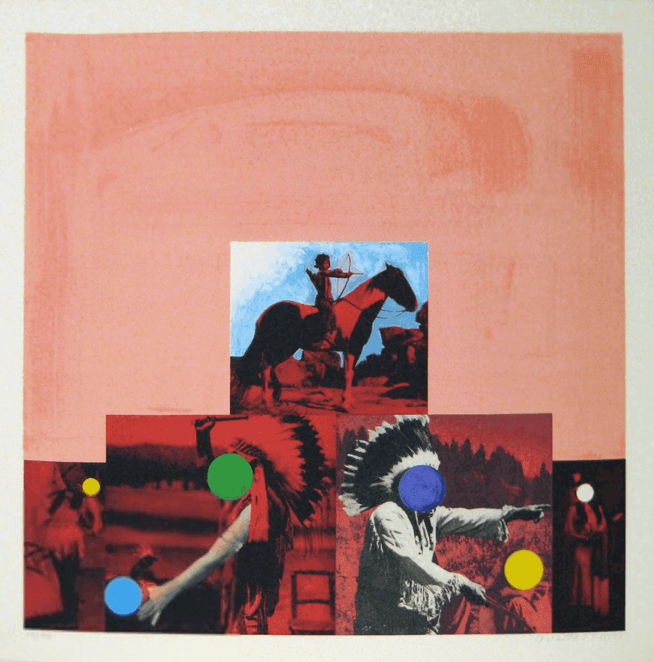 John Baldessari, ‘Cliche - North American Indian (Red)’, 1995, Print, Lithograph on White Coventry Smooth paper, null, Numbered